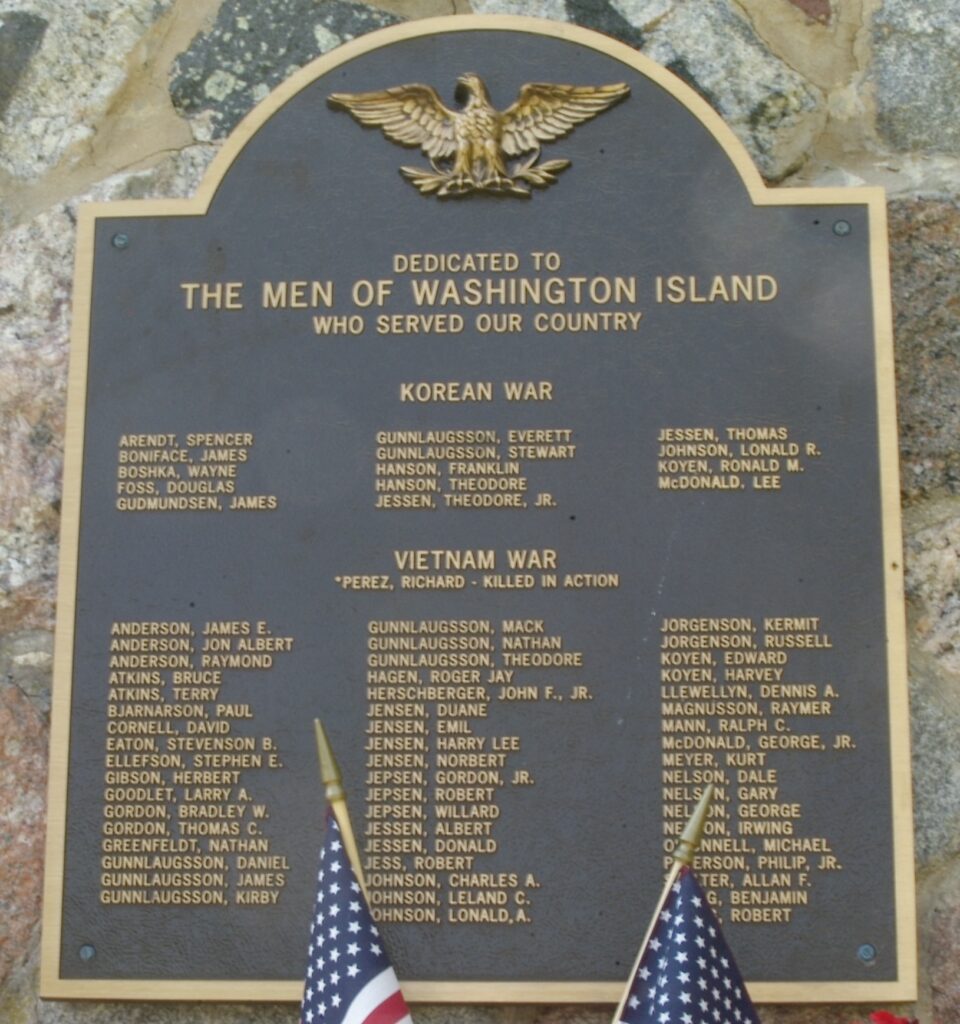 WASHINGTON ISLAND WAR MEMORIAL PLAQUE