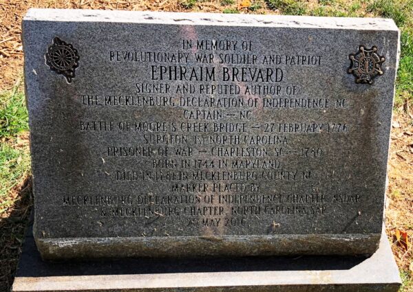 EPHRAIM BREVARD REVOLUTIONARY WAR SOLDIER MEMORIAL