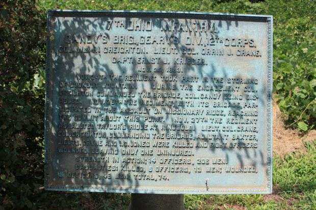 7TH OHIO INFANTRY MEMORIAL PLAQUE