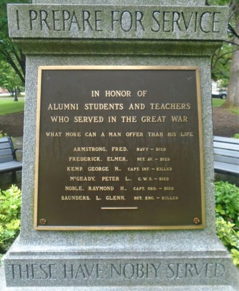 ALMA MATER STATUE MEMORIAL PLAQUE B