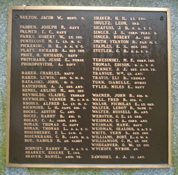 ALMA MATER STATUE MEMORIAL PLAQUE E