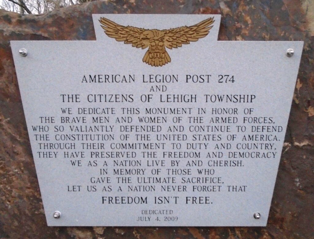 AMERICAN LEGION POST 274 ULTIMATE SACRIFICE WAR MEMORIAL PLAQUE A