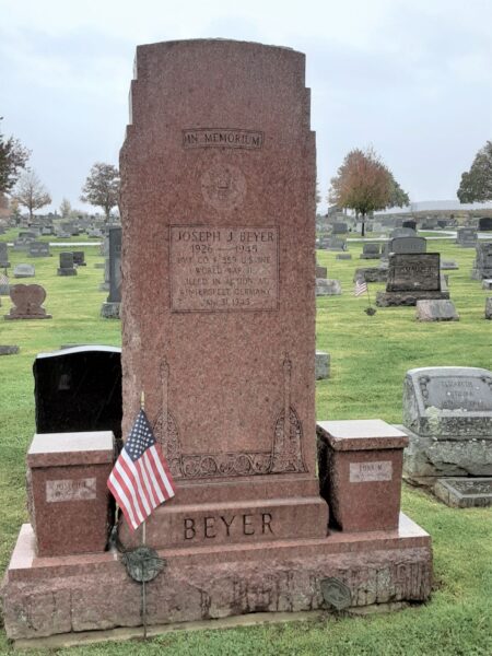 JOSEPH J. BEYER WAR MEMORIAL CEMETERY STONE