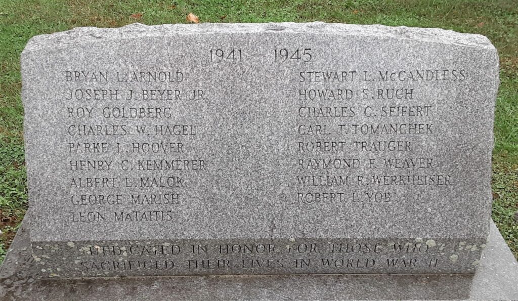 HELLERTOWN VETERANS OF ALL WARS MEMORIAL STONE C