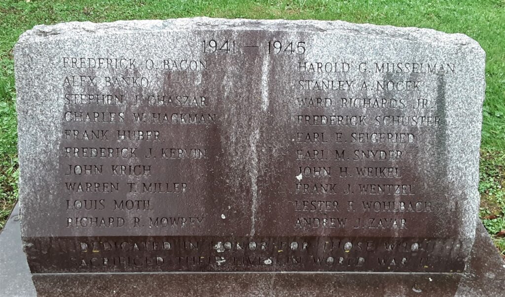 HELLERTOWN VETERANS OF ALL WARS MEMORIAL STONE D