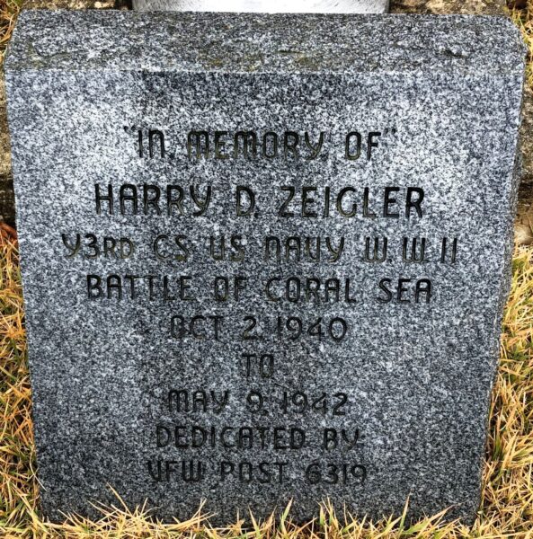 HARRY D. ZEIGLER WAR MEMORIAL TABLET