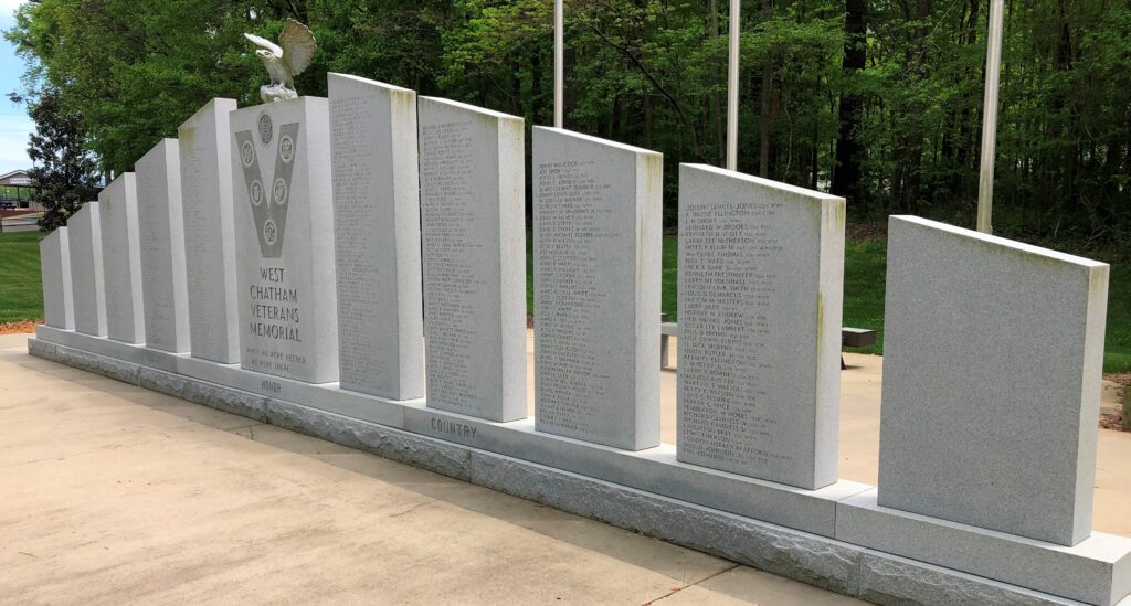 WEST CHATHAM VETERANS MEMORIAL FRONT CLOSE-UP
