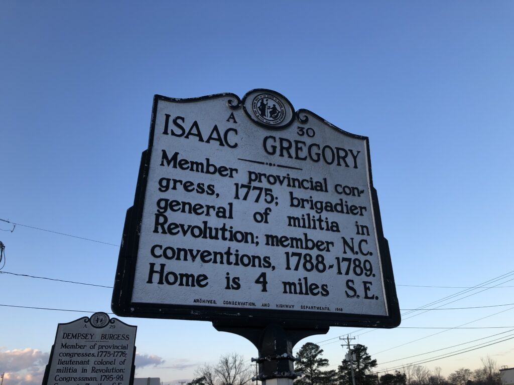 ISAAC GREGORY REVOLUTIONARY WAR MEMORIAL MARKER