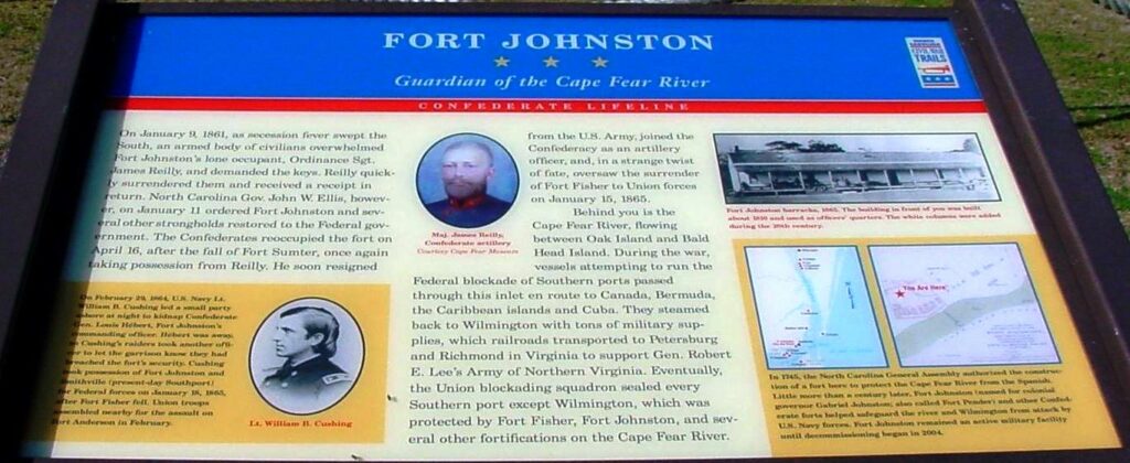 FORT JOHNSTON GUARDIAN OF THE CAPE FEAR RIVER MEMORIAL PANEL