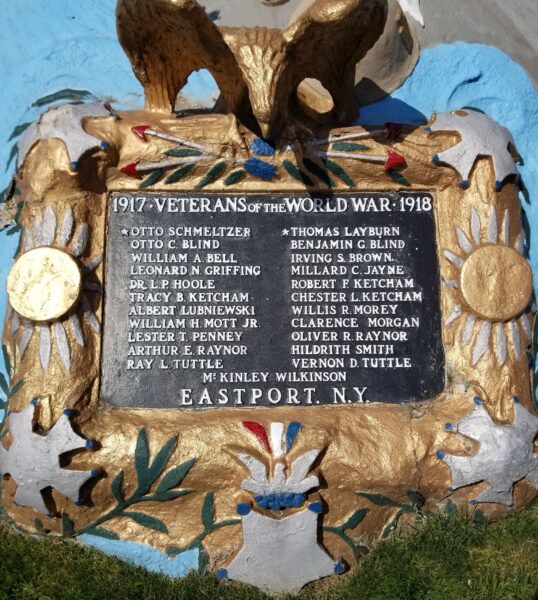 EASTPORT WORLD WAR I MEMORIAL PLAQUE RESTORED