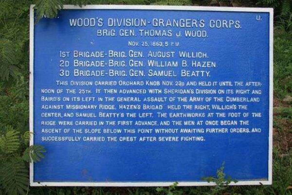 WOOD’S DIVISION-GRANGER’S CORPS MEMORIAL PLAQUE