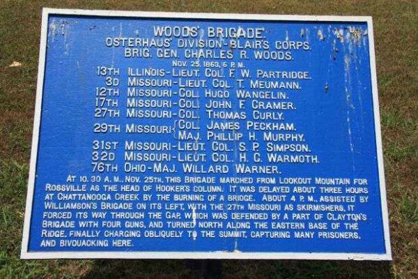 WOOD’S BRIGADE MEMORIAL PLAQUE
