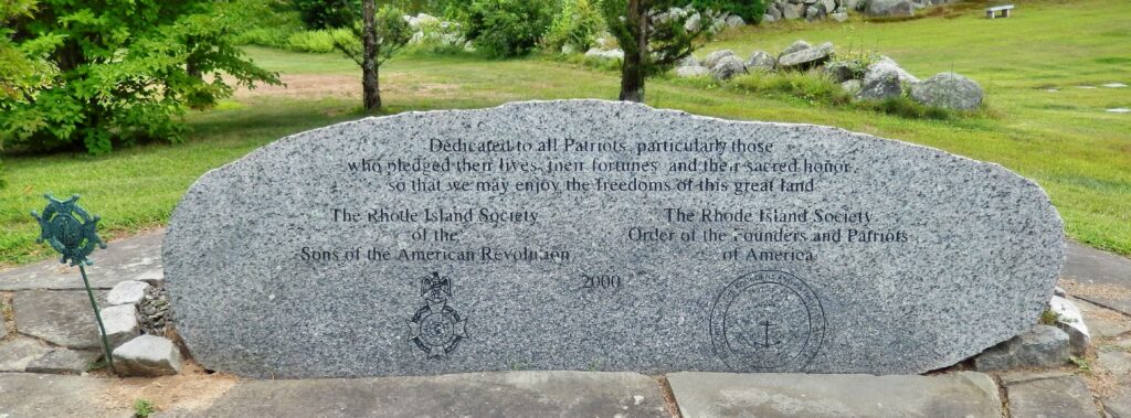 RHODE ISLAND VETERANS MEMORIAL CEMETERY ALL PATRIOTS MEMORIAL