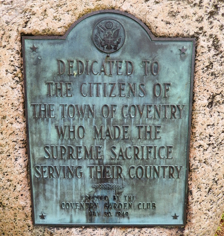 TOWN OF COVENTRY SUPREME SACRIFICE WAR MEMORIAL PLAQUE