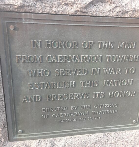 CAENARVON TOWNSHIP WAR MEMORIAL  PLAQUE A