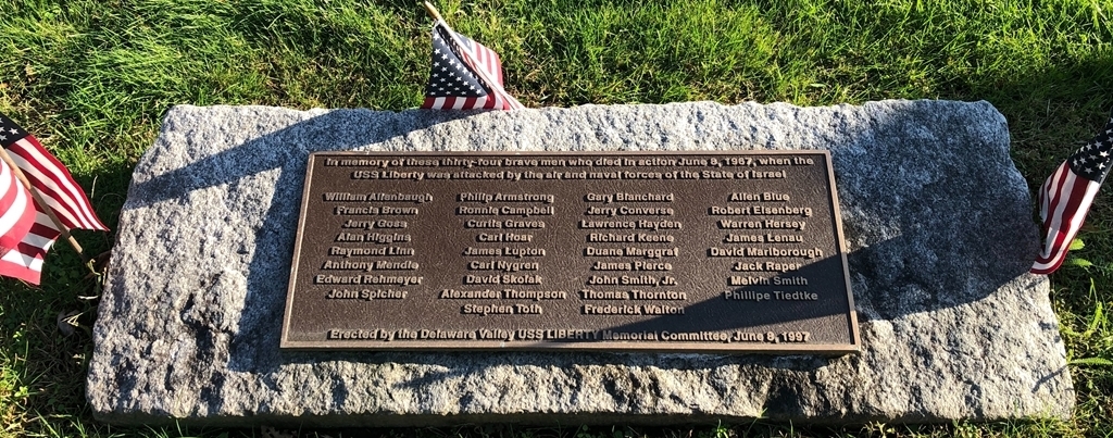 USS LIBERTY MEMORIAL HONOR ROLL PLAQUE