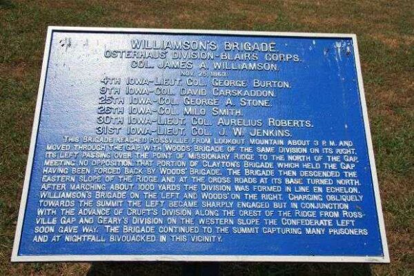 WILLIAMSON’S BRIGADE MEMORIAL PLAQUE I