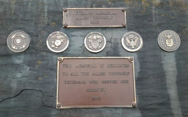ALLEN TOWNSHIP ALL VETERANS MEMORIAL PLAQUES