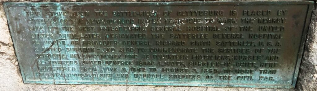 GETTYSBURG BATTLEFIELD STONE MEMORIAL PLAQUE