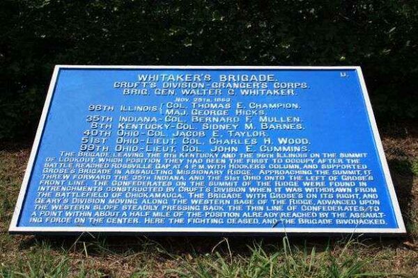 WHITAKER’S BRIGADE MEMORIAL PLAQUE