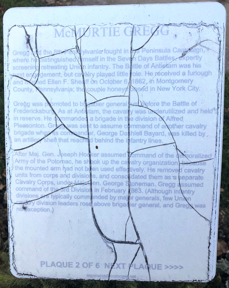 GENERAL DAVID MCMURTIE GREG WAR MEMORIAL PLAQUE 2 OF 6