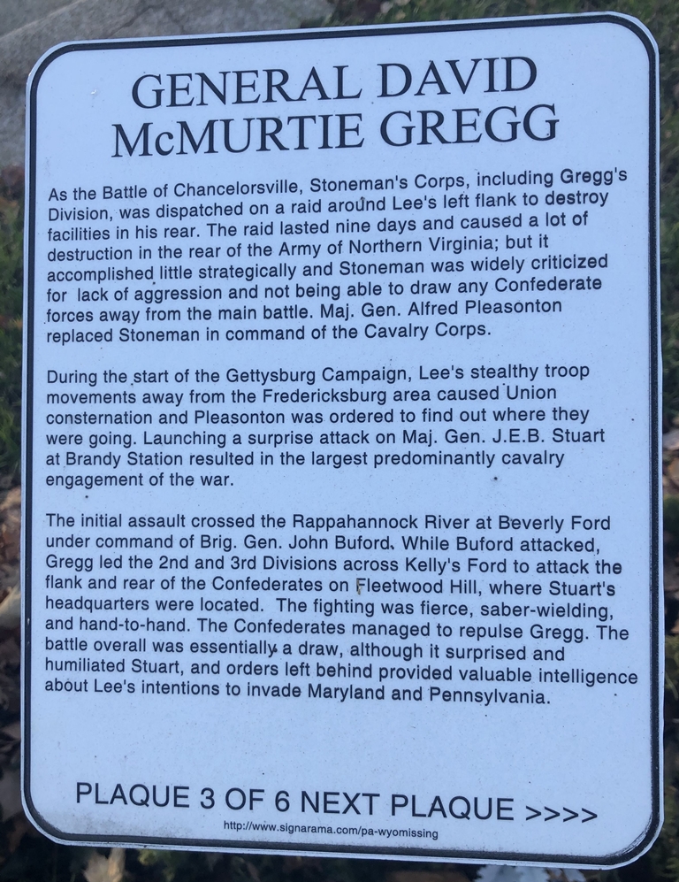 GENERAL DAVID MCMURTIE GREG WAR MEMORIAL PLAQUE 3 OF 6