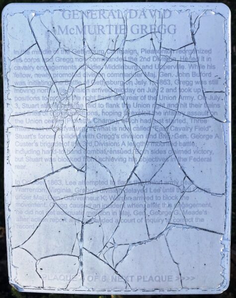 GENERAL DAVID MCMURTIE GREG WAR MEMORIAL PLAQUE 4 OF 6