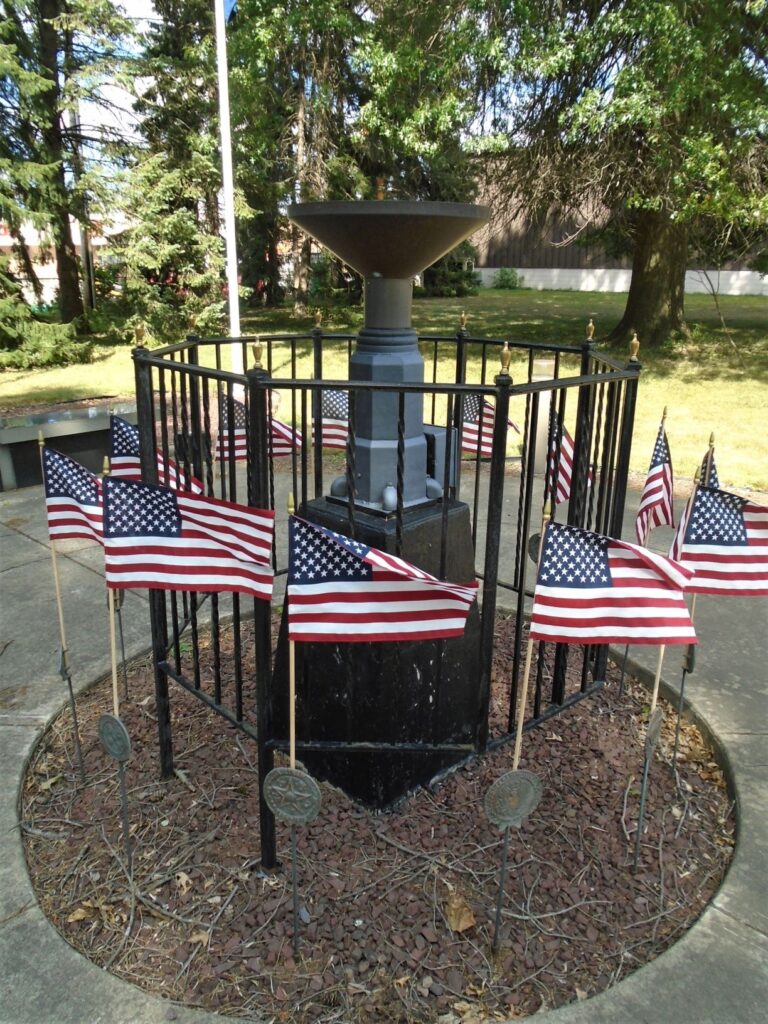 ATHENS TOWNSHIP WAR VETERANS MEMORIAL ETERNAL FLAME