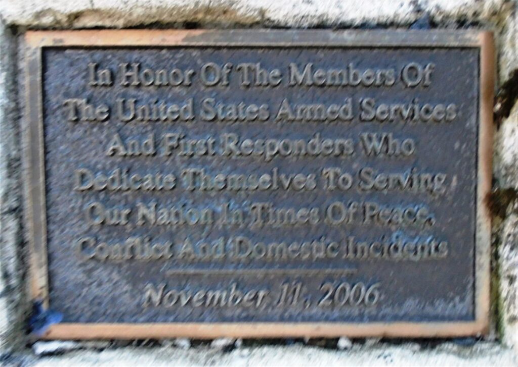 SCRANTON ARMED SERVICES VETERANS MEMORIAL PLAQUE