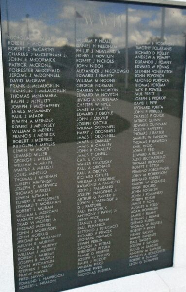 SCRANTON VETERANS MEMORIAL PARK PANEL E