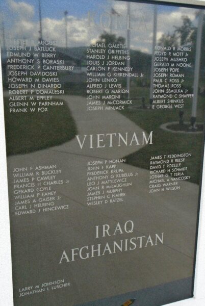 SCRANTON VETERANS MEMORIAL PARK PANEL G