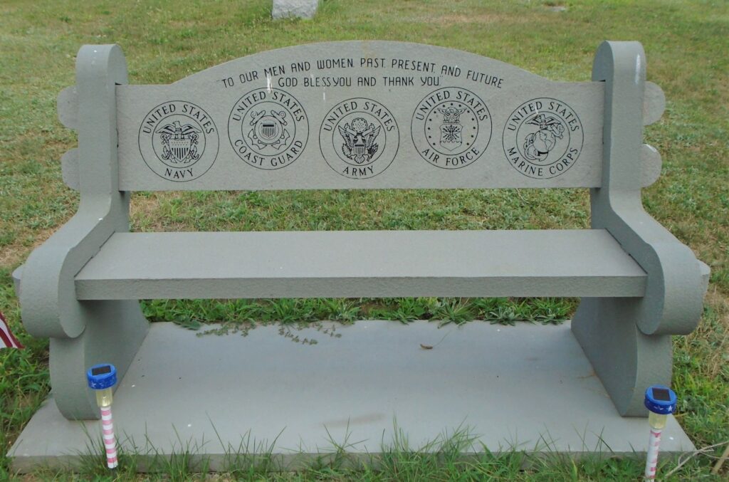 SUNNYSIDER CEMETERY VETERANS MEMORIAL BENCH