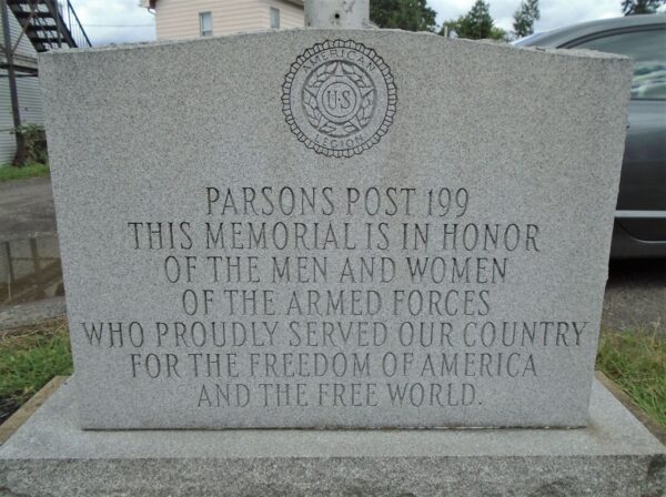 PARSONS POST 199 ARMED FORCES MEMORIAL