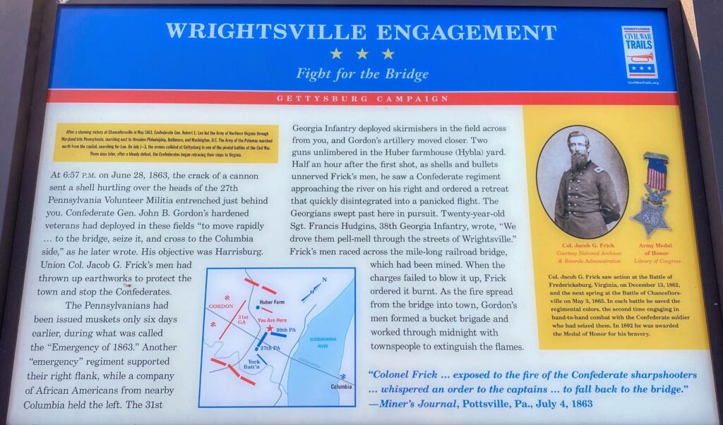 WRIGHTSVILLE ENGAGEMENT FIGHT FOR THE BRIDGE WAR MEMORIAL PLAQUE
