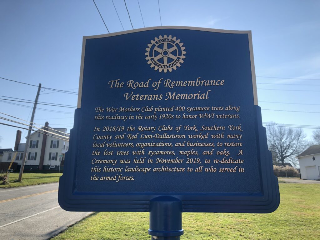 THE ROAD OF REMEMBRANCE VETERANS MEMORIAL MARKER