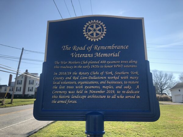 THE ROAD OF REMEMBRANCE VETERANS MEMORIAL MARKER