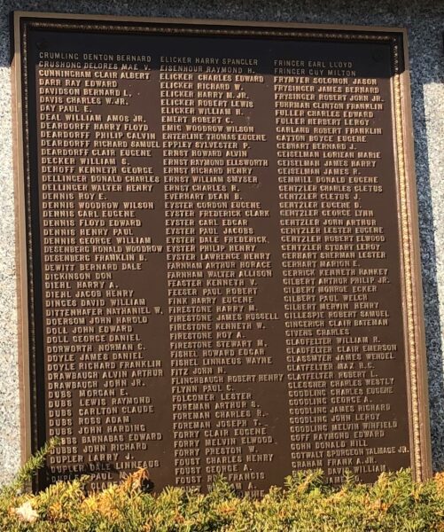 GREATER WEST YORK WORLD WAR II MEMORIAL PLAQUE B