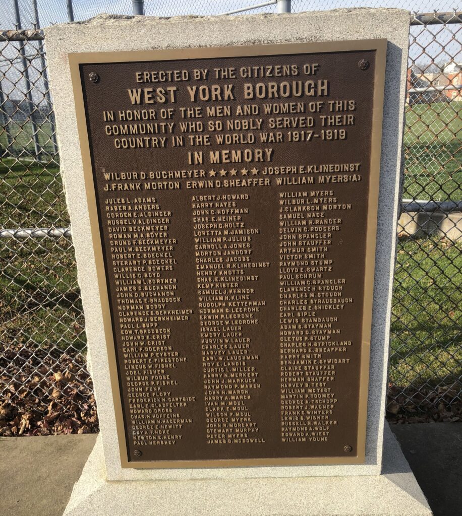 WEST YORK BOROUGH WORLD WAR MEMORIAL