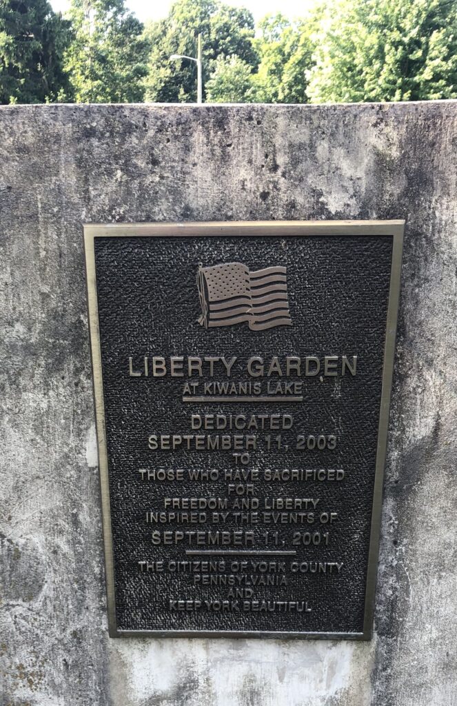 YORK LIBERTY GARDEN MEMORIAL PLAQUE