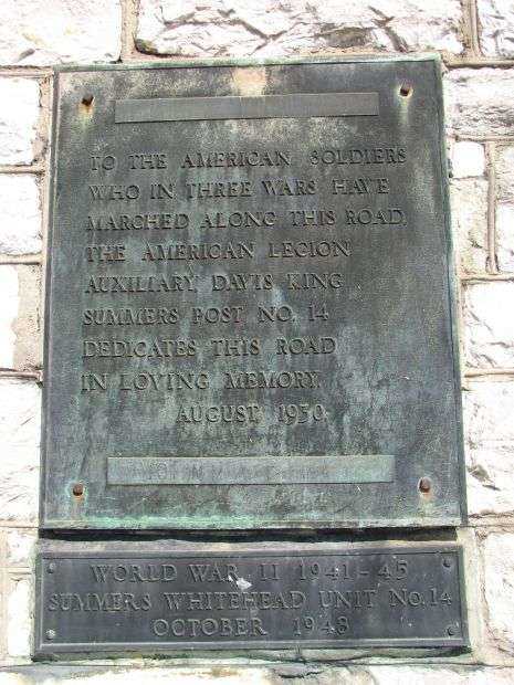 ROAD OF REMEMBRANCE MEMORIAL PLAQUE A