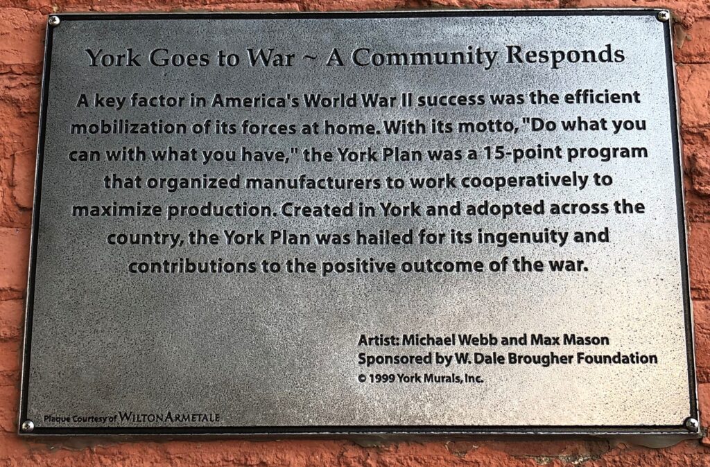 YORK GOES TO WAR, MEMORIAL MURAL PLAQUE