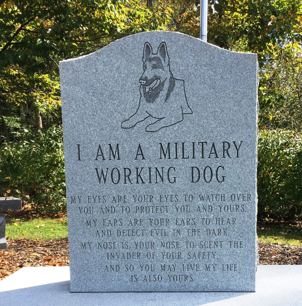 i AM A MILITARY WORKING DOG MEMORIAL