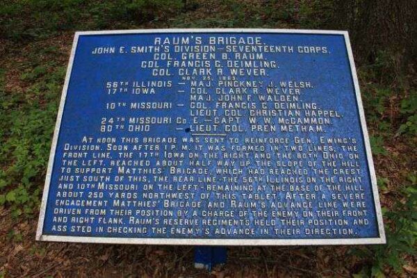 RAUM’S BRIGADE MEMORIAL PLAQUE