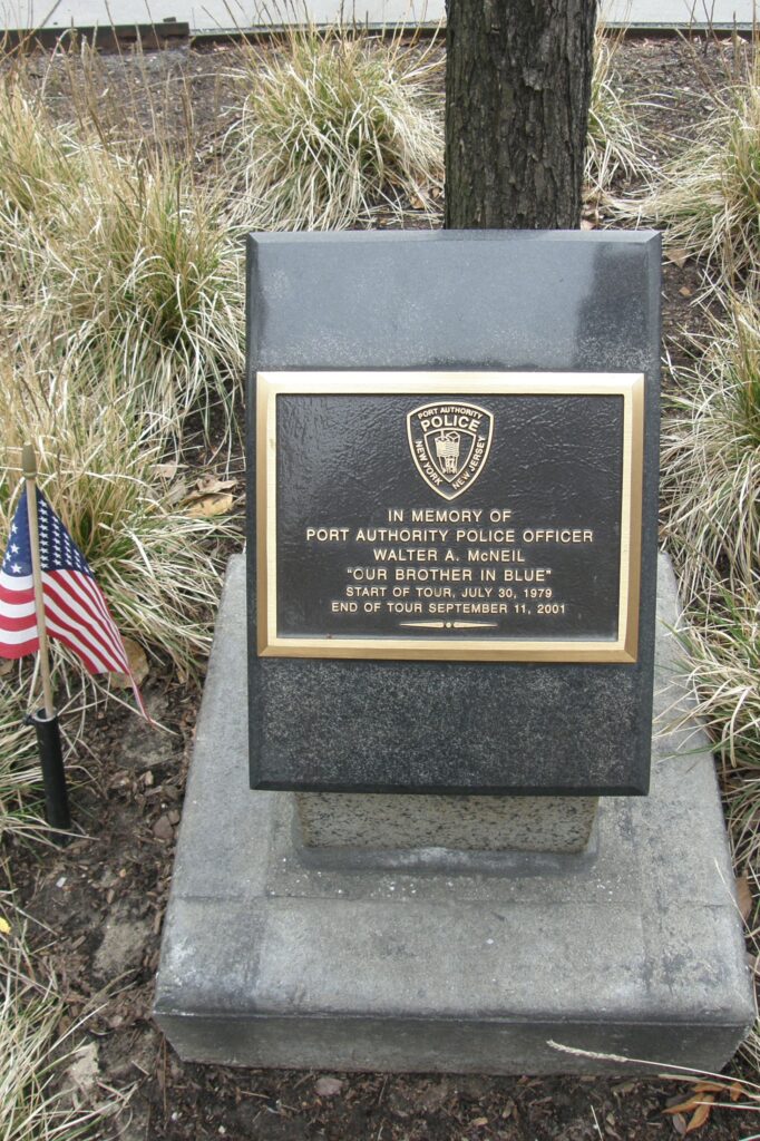 PORT AUTHORITY POLICE OFFICER WALTER A. MCNEIL MEMORIAL TREE PLAQUE