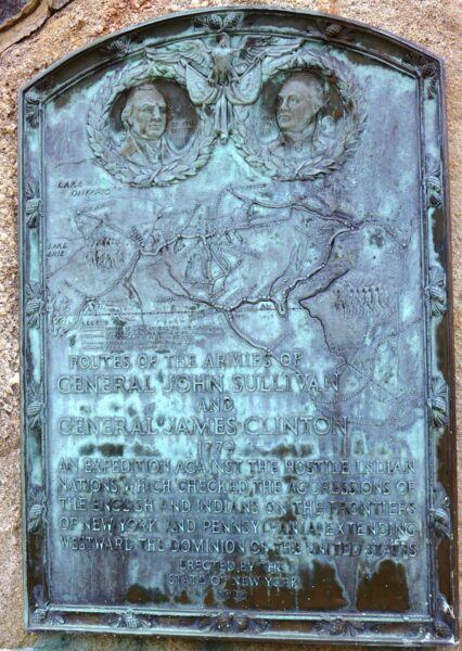 HEMLOCK ROUTES OF THE ARMIES OF GENERAL JOHN SULLIVAN AND GENERAL JAMES CLINTON MEMORIAL PLAQUE