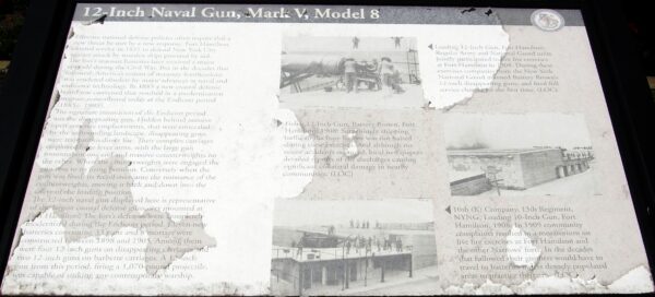 12-INCH NAVAL GUN, MARK V, MODE 8 MEMORIAL PLAQUE