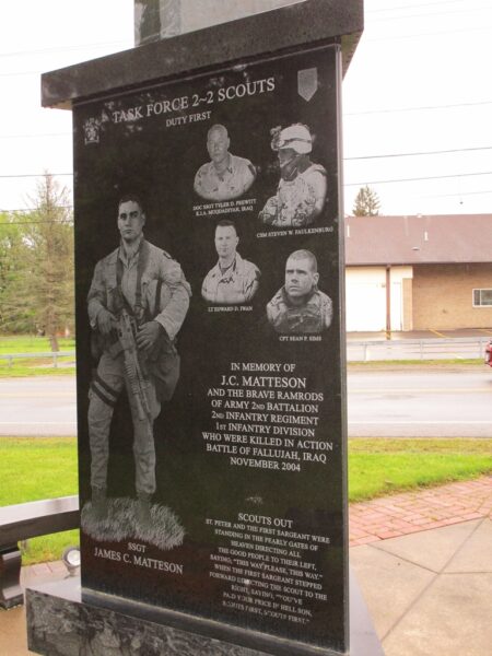 JAMESTOWN DUTY HONOR COUNTRY WAR MEMORIAL SIDE B
