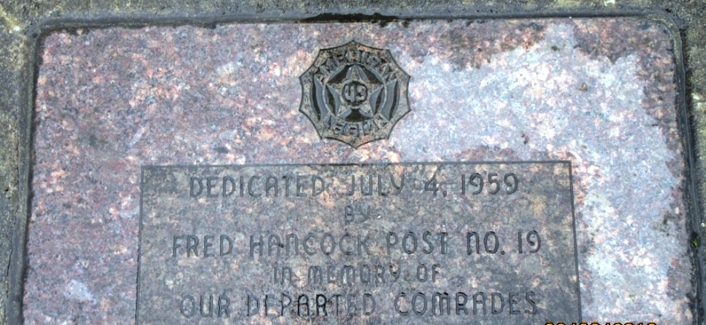 AMERICAN LEGION POST NO. 19 MEMORIAL FLAGPOLE STONE