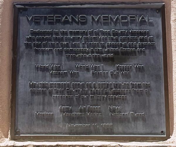 TAOS COUNTY BATTERY H 200TH COAST ARTILLERY WAR MEMORIAL PLAQUE B