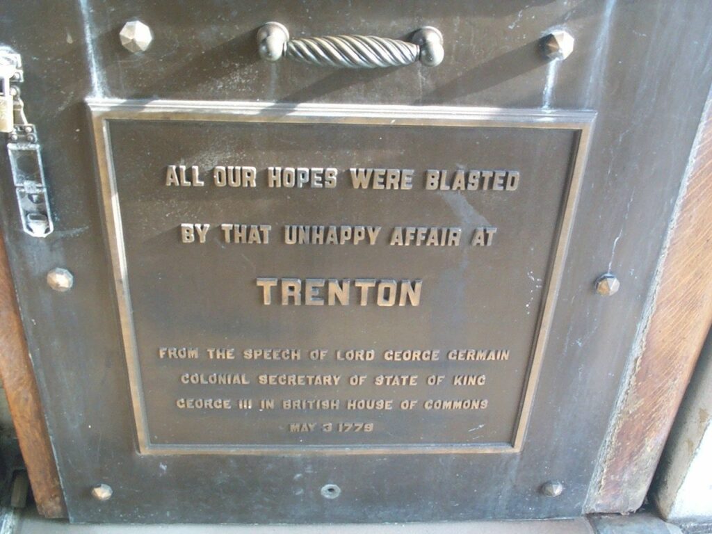 TRENTON BATTLE MONUMEN T PLAQUE